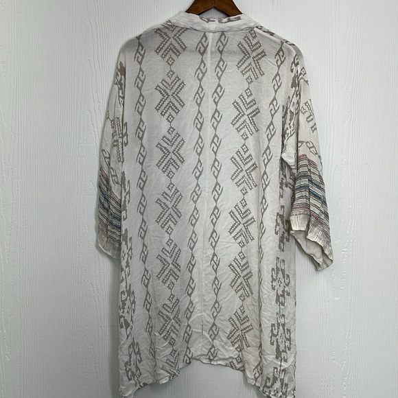 Free People - One Print Boho Open Front Long Sleeve Kimono Jacket XS/Small - Picture 13 of 14
